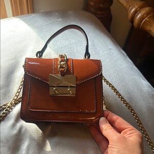 Forever 21 Mini Satchel Handbag with Gold Chain